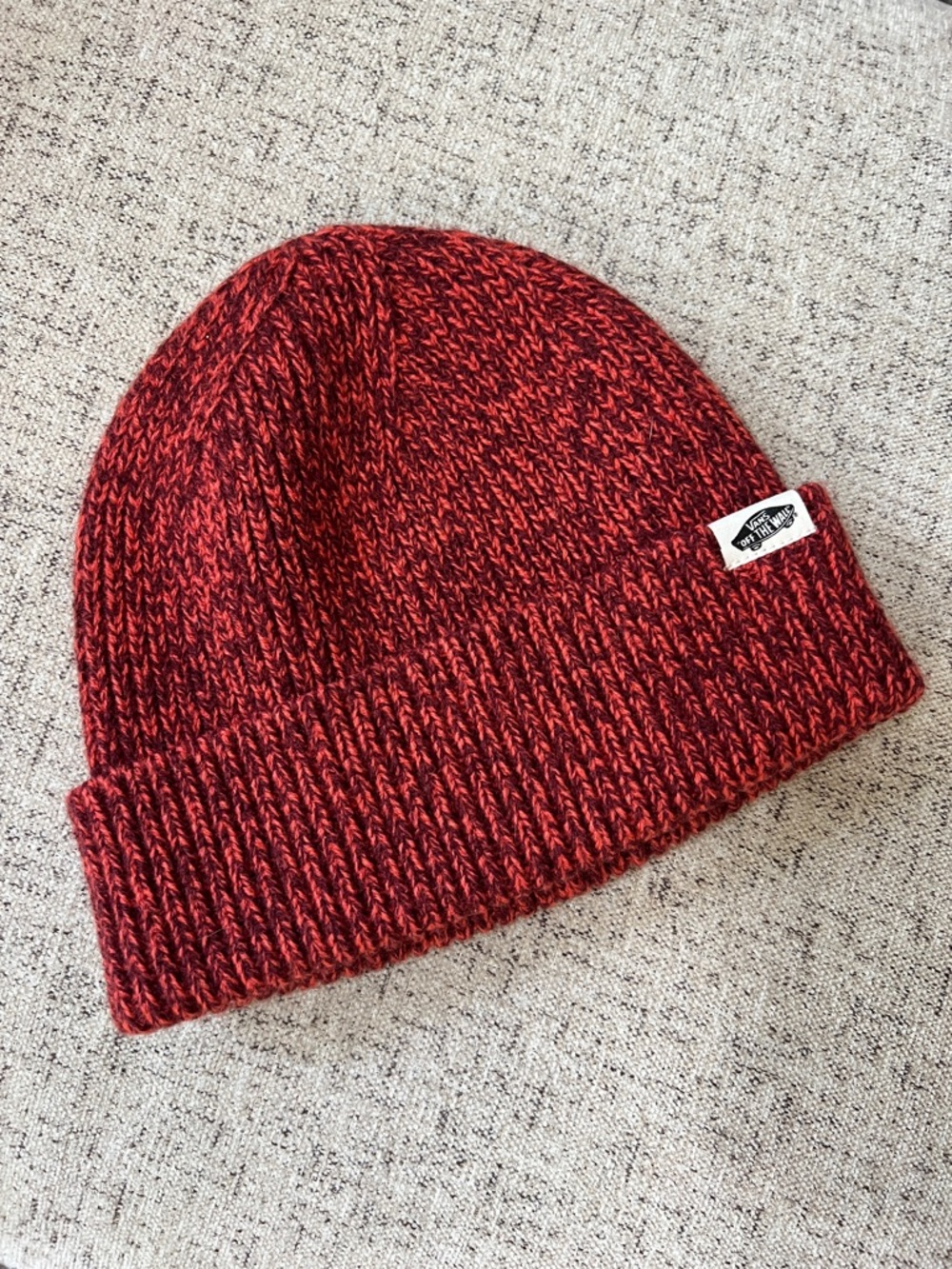 Vans Red Marled Knit Beanie